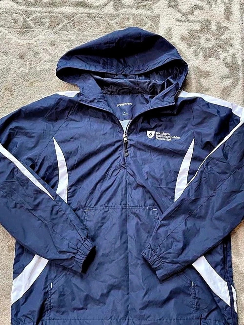 Sport-Tek SNHU Hooded Pullover Jacket Men's Blue & White Medium